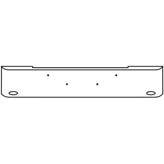20 Inch Chrome Steel Texas Square Bumper With Mounting Holes Only 2 M1 Millennium Light Holes For Kenworth W900B 2011 And Newer