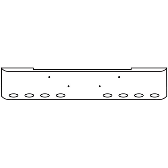 20 Inch Chrome Steel Texas Square Bumper With Mounting Holes Only 11 M1 Millennium Light Holes For Kenworth W900B 2011 And Newer