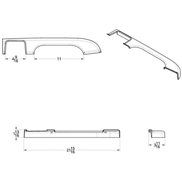 Chrome Plastic Armrest Cover For Freightliner Driver Side