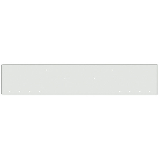 20 Inch Chrome Texas Boxed End Bumper With 8 Rnd 3/4 Inch And End 1 Rnd 3/4 Inch Light Holes For Kenworth W900B