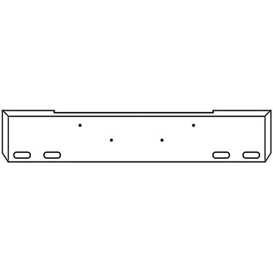 20 Inch Chrome American Eagle Bumper With 4 Oval Light Holes