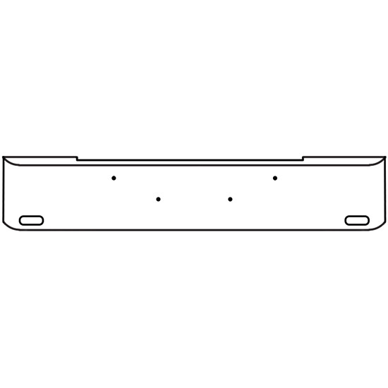 22 Inch Chrome Rolled End American Eagle Bumper With 2 Oval Light Holes