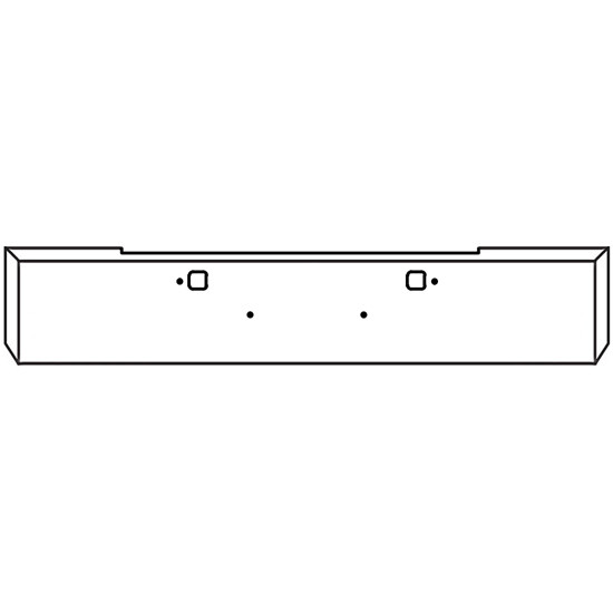 18 Inch Chrome Texas Boxed End Bumper With Tow Holes For Kenworth W900B