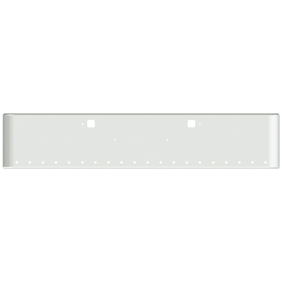 20 Inch Chrome Steel Texas Square Bumper With Mounting And Tow/Hitch Holes 20 - 3/4 Inch Light Holes For Kenworth W900B 2011 And Newer