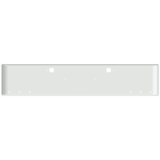 22 Inch Chrome Steel Texas Square Bumper With Mounting And Tow/Hitch Holes 6 - 3/4 Inch Light Holes For Kenworth W900B 2011 And Newer