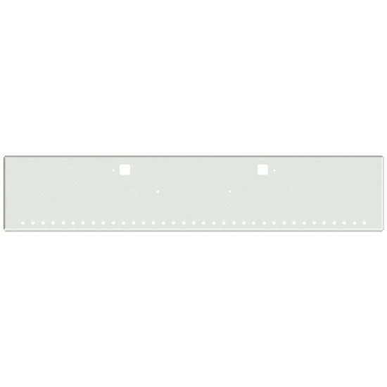 20 Inch Chrome American Eagle Boxed End Bumper With Tow, 35 Round 3/4 Inch Light Holes In Face And 1 Round 3/4 Inch Light Hole Each End For Kenworth W900B