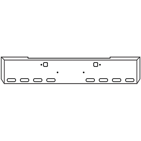 20 Inch Chrome American Eagle Bumper With Tow, 8 Oval Light Holes