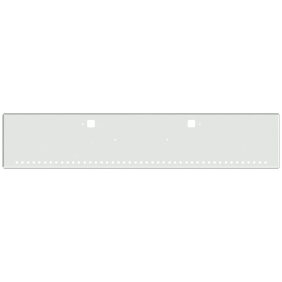 20 Inch Chrome American Eagle Boxed End Bumper With Tow, 45 Round 3/4 Inch Light Holes In Face And 1 Round 3/4 Inch Light Hole Each End For Kenworth W900B