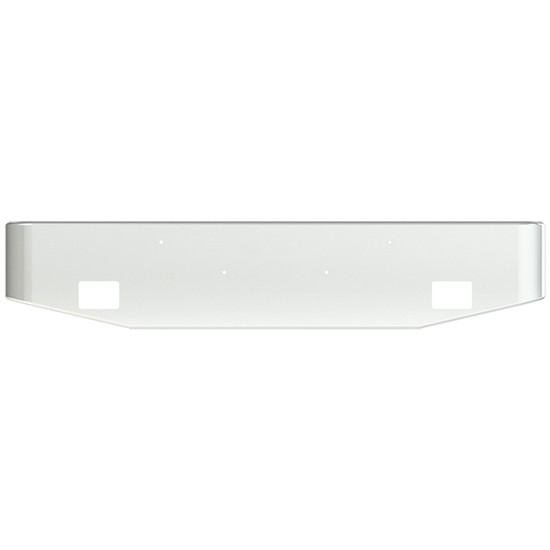 16 Inch Chrome Standard Rolled End Bumper With Square Fog Light Holes For Kenworth W900B
