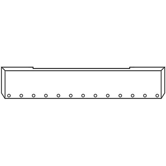 20 Inch Chrome Texas Boxed End Bumper With 13 - 3/4 Inch Button Lights For Kenworth W900B 2011-Newer