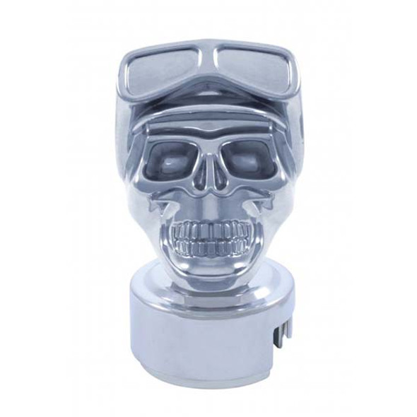 Chrome Skull Biker Shift Knob For 13, 15,18 & Super 10 Speed Eaton Fuller Transmission