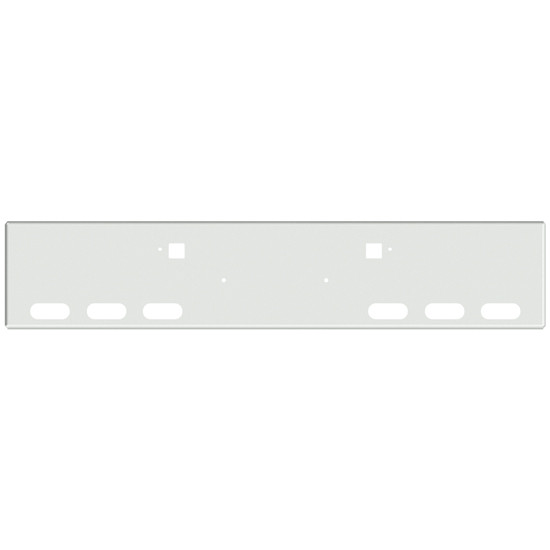 18 Inch Chrome American Eagle Bumper - 8 Inch Boxed Ends With 6 Ovals Light, Bolt And Tow Holes For Kenworth W990 2019 +