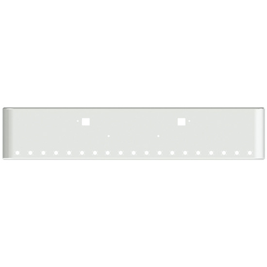 22 Inch Chrome Texas Rolled End Bumper With 19 M3 / P3 Style Light, Bolt And Tow Holes For Kenworth W990 2019 +