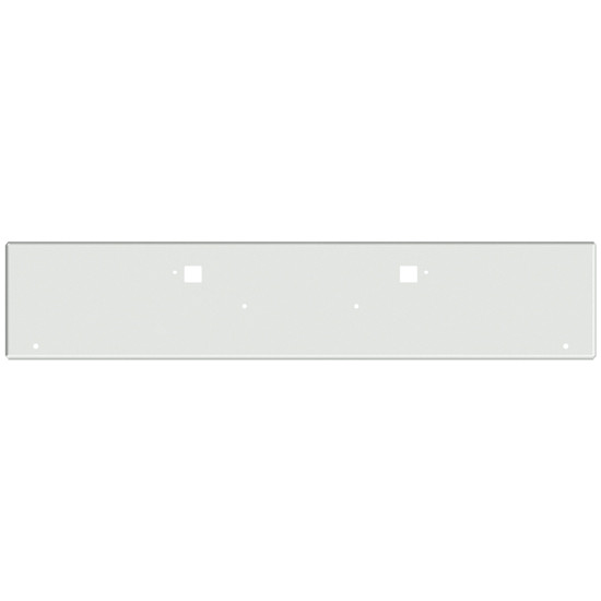 18 Inch Chrome American Eagle Bumper - 8 Inch Boxed Ends With 2 Rnd 3/4 Inch Light, Bolt And Tow Holes For Kenworth W990 2019 +