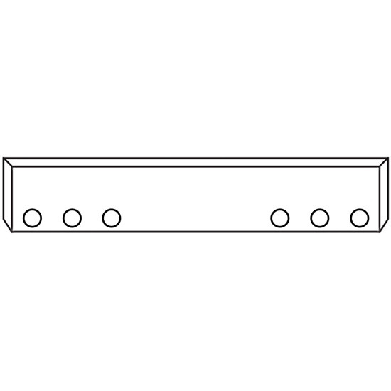 20 Inch Chrome Steel Boxed End Bumper With 6 Round 4 Inch Holes And Boltless Usx Mounting Plates For Freightliner, Kenworth, Peterbilt, Western Star