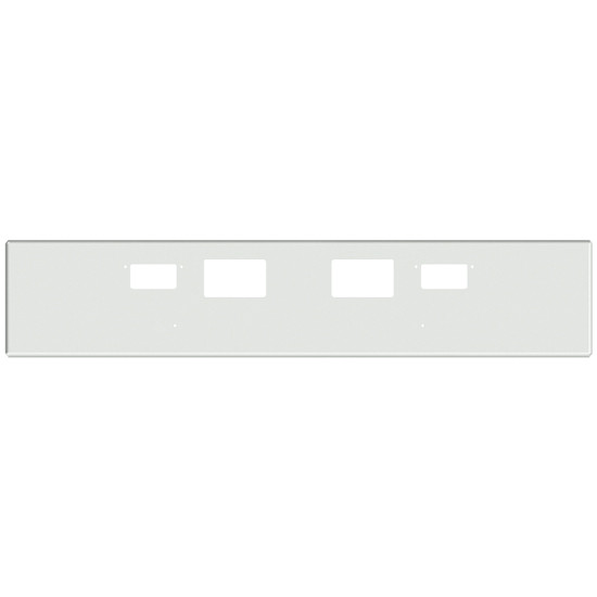 20 Inch Chrome Boxed End Bumper, 10 Gauge With Tow And Step Holes For Mack R, Rw Superliner And Mh Cabover