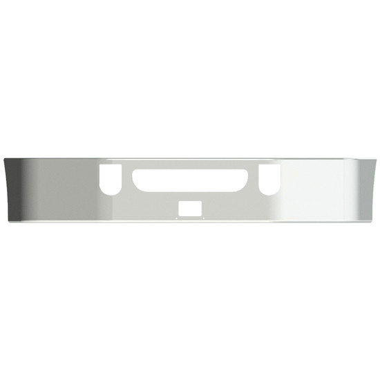 20 Inch Chrome Bumper With Tow, Step, Vent Holes For Mack Cxu613 Pinnacle And Anthem