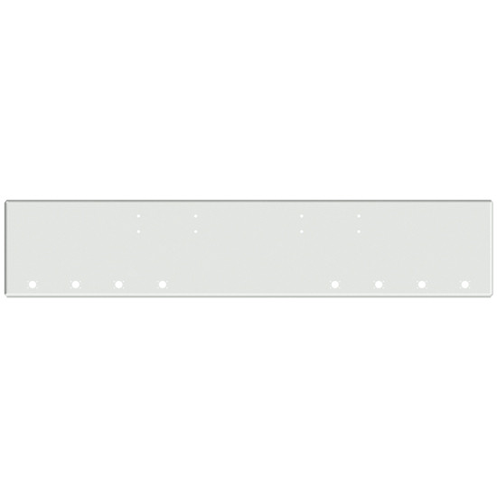 20 Inch Chrome Texas Boxed End Bumper With 8 M3- P3 Light Holes In Face For Peterbilt 352, 359