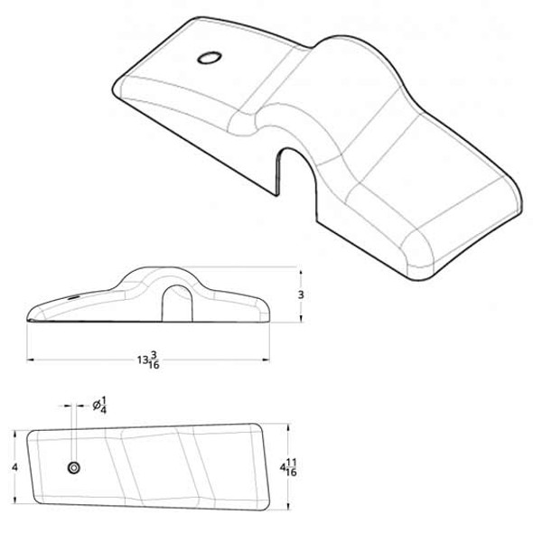 Chrome Plastic Mirror Post Cover For Freightliner Century & Columbia - Passenger Side