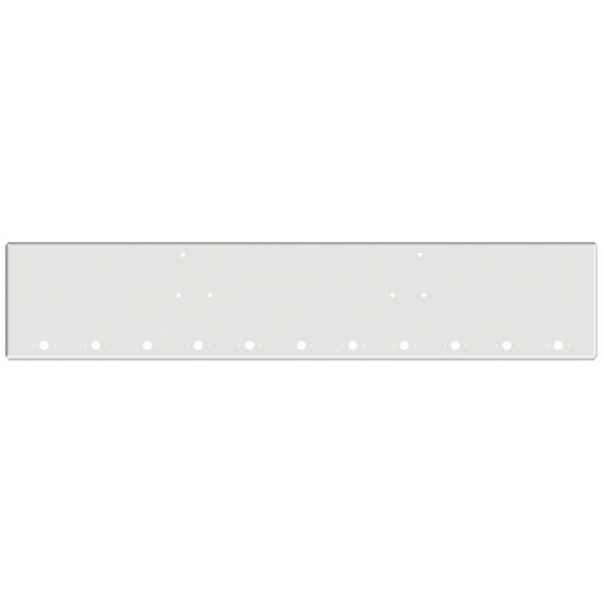 20 Inch Chrome Texas Boxed End Bumper With 11 M1 Or P1 Light Holes For Peterbilt 357 SFA, 378 SFA, 379