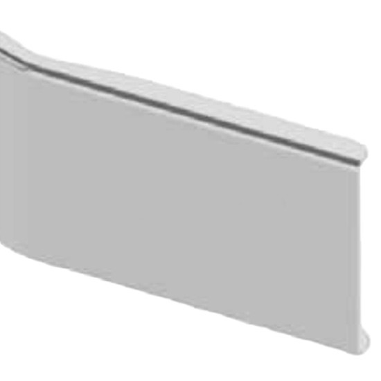 14 Inch Chrome Wrap Around Break Back Bumper With Open Ends With Center Tow Pin Holes For Peterbilt 357, 378 SBA
