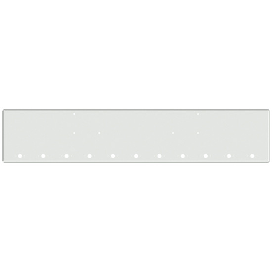 18 Inch Chrome Texas Boxed End Bumper With 11 M1- P1 Light Holes For Peterbilt 362