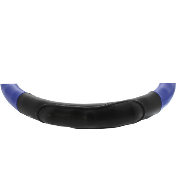 18 Inch Duo Tone Black & Blue Steering Wheel Cover