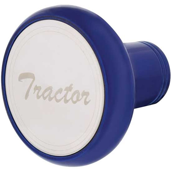 Tractor Knob Deluxe Aluminum Screw On Air Valve Indigo Blue