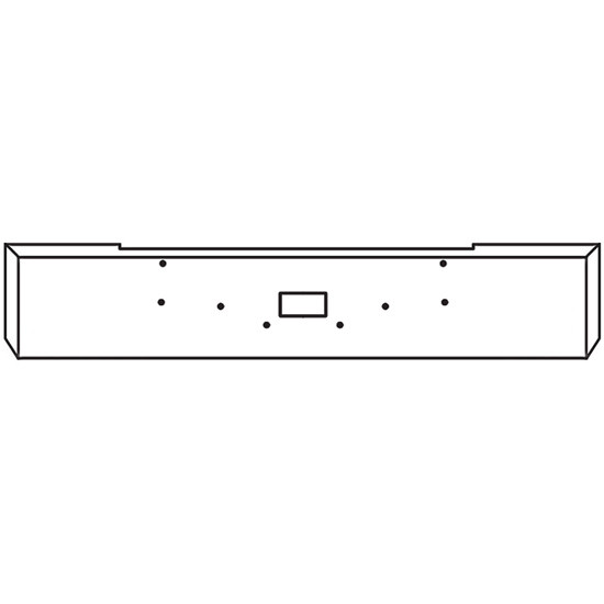 22 Inch Stainless Steel Boxed End Bumper With Center Tow Hole For Peterbilt 362