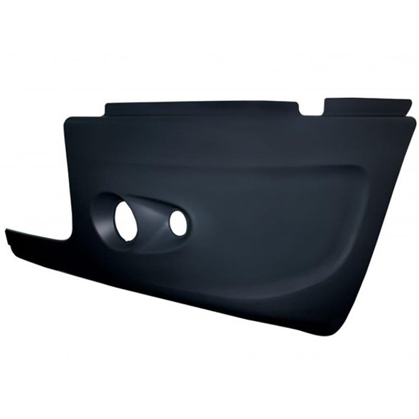 Black Plastic Bumper End W/ 2 Light Cutouts For Freightliner Century 120 Driver Side