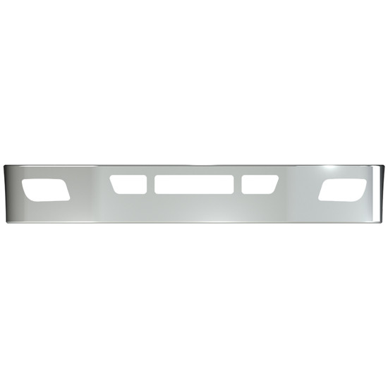 12 Inch Chrome SFA Bumper With Mounting And Vent Holes And Factory Fog Light Holes For Peterbilt 536, 537