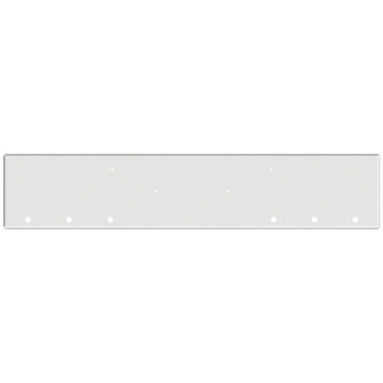 18 Inch Chrome Texas Boxed End Bumper With 6 M1-P1 Light Holes For Peterbilt 365, 367, 388, 389, 567, 589