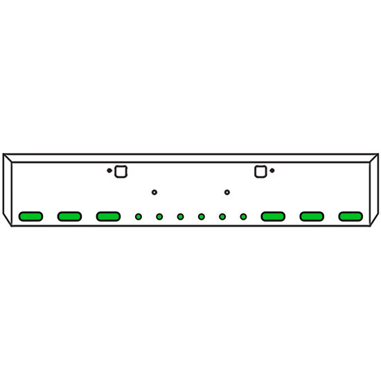 18 Inch Chrome Steel Texas Boxed End Bumper Kit With Tow, 6 Rnd And 6 Oval 2 Inch Dual Revolution Amber-Green-Clear Led Light With Bezels