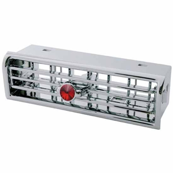 Chrome AC Vent With Red Jewel For Freightliner Century, Coronado, Columbia