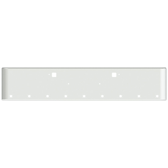 22 Inch Chrome American Eagle Rolled End Bumper With Tow And 9 M3- P3 Light Holes For Peterbilt 365, 367, 388, 389, 567, 589