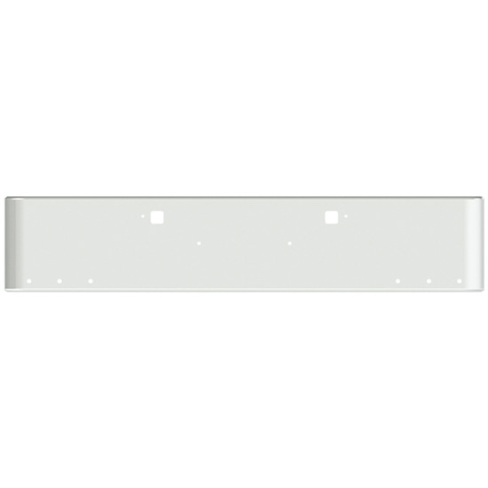 20 Inch Chrome American Eagle Rolled End Bumper With Tow And 6 Rnd 3/4 Inch Light Holes For Peterbilt 365, 367, 388, 389, 567, 589