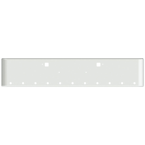 20 Inch Chrome American Eagle Rolled End Bumper With Tow And 11 M1- P1 Light Holes For Peterbilt 365, 367, 388, 389, 567, 589