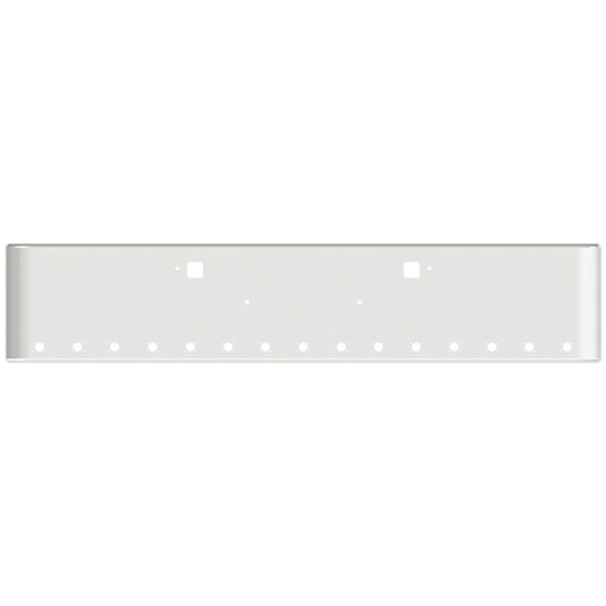 20 Inch Chrome American Eagle Rolled End Bumper With Tow And 15 M3- P3 Light Holes For Peterbilt 365, 367, 388, 389, 567, 589