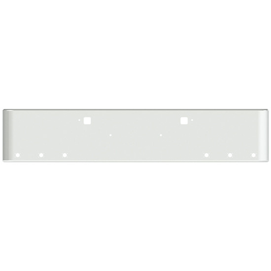 20 Inch Chrome American Eagle Rolled End Bumper With Tow And 6 M3- P3 Light Holes For Peterbilt 365, 367, 388, 389, 567, 589