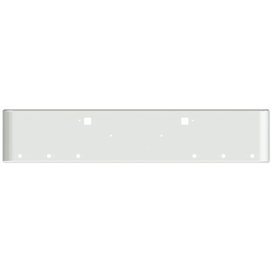 22 Inch Chrome American Eagle Rolled End Bumper With Tow And 6 M1- P1 Light Holes For Peterbilt 365, 367, 388, 389, 567, 589