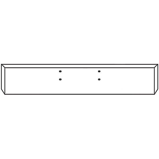 18 Inch Chrome Texas Boxed End Bumper With Bolt Holes For Western Star 4900Fa, 4900Sf, 4964