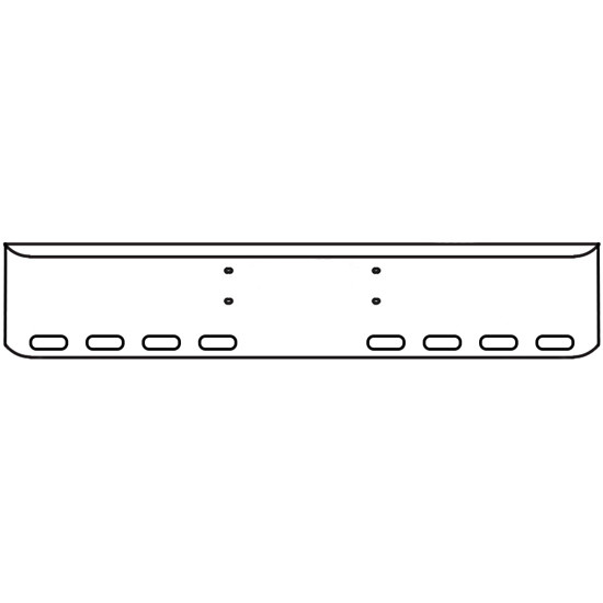 22 Inch Chrome Texas Rolled End Bumper With 8 Oval Light Holes For Western Star 4900