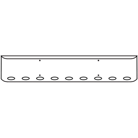 20 Inch Chrome Steel Texas Square Bumper With Mounting Holes Only 9 M1 Millennium Light Holes For Western Star 4700Sf 2013 And Newer