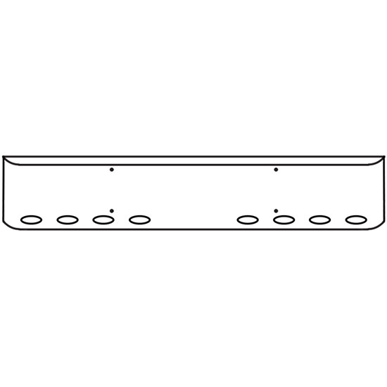 22 Inch Chrome Steel Texas Square Bumper With Mounting Holes Only 11 M1 Millennium Light Holes For Western Star 4700Sf 2013 And Newer