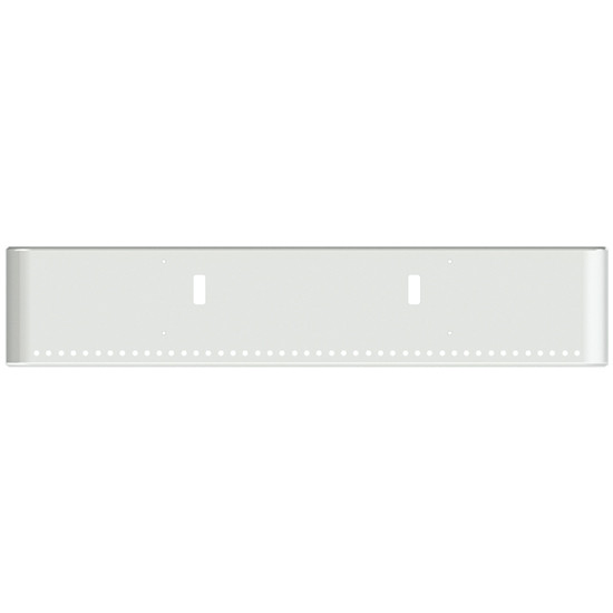 18 Inch Chrome Steel Texas Square Rolled End Bumper With Mounting And Tow/Hitch Holes 45 - 3/4 Inch Light Holes For Western Star 4700Sf 2013 And Newer