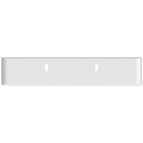 18 Inch Chrome Steel Texas Square Rolled End Bumper With Mounting And Tow/Hitch Holes 8 - 3/4 Inch Light Holes For Western Star 4700Sf 2013 And Newer