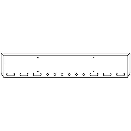 22 Inch Chrome Boxed American Eagle Bumper With 6 Oval And 6 - 2 Inch Round Light Holes For Western Star 4700Sf