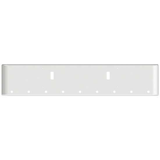 18 Inch Chrome Steel Texas Square Rolled End Bumper With Mounting And Tow/Hitch Holes 9 M1 Millennium Light Holes For Western Star 4700Sf 2013 And Newer