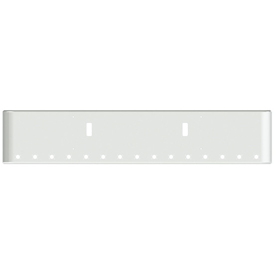 18 Inch Chrome Steel Texas Square Rolled End Bumper With Mounting And Tow/Hitch Holes 15 M3 Or P3 Light Holes For Western Star 4700Sf 2013 And Newer