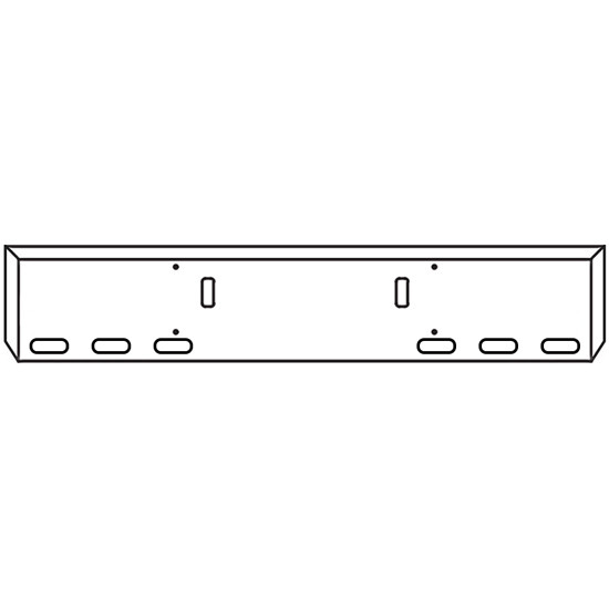 18 Inch Chrome Boxed American Eagle Bumper With Tow, 6 Oval Light Holes For Western Star 4700Sf